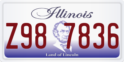 IL license plate Z987836