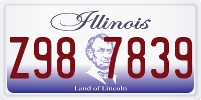 IL license plate Z987839