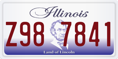 IL license plate Z987841