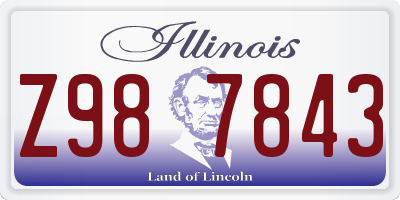 IL license plate Z987843