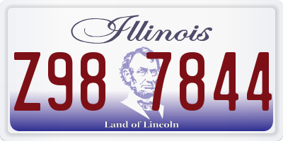 IL license plate Z987844