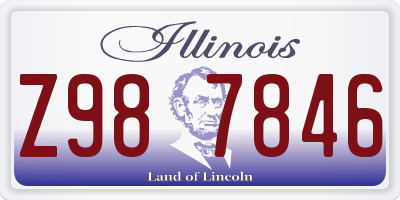 IL license plate Z987846