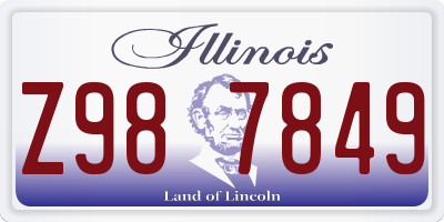 IL license plate Z987849