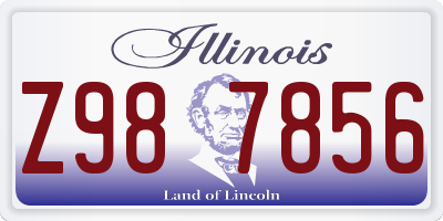 IL license plate Z987856