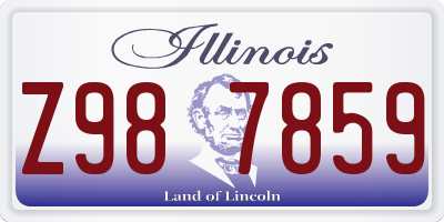 IL license plate Z987859