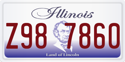 IL license plate Z987860