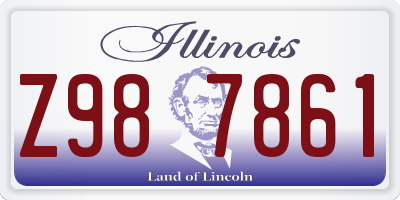 IL license plate Z987861