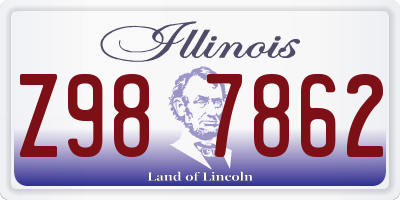 IL license plate Z987862