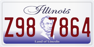 IL license plate Z987864