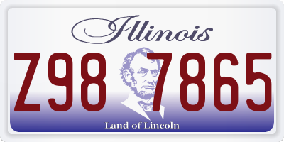 IL license plate Z987865