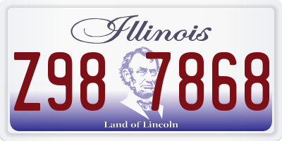 IL license plate Z987868