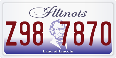 IL license plate Z987870