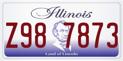 IL license plate Z987873