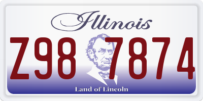 IL license plate Z987874