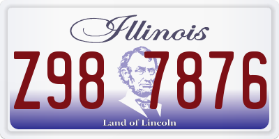 IL license plate Z987876