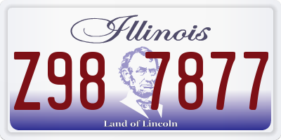 IL license plate Z987877