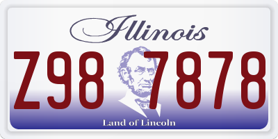 IL license plate Z987878