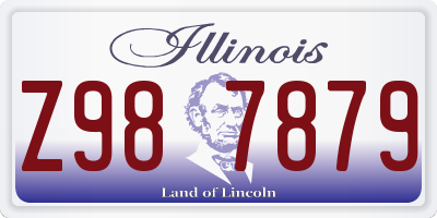 IL license plate Z987879