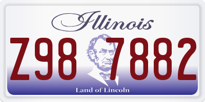 IL license plate Z987882