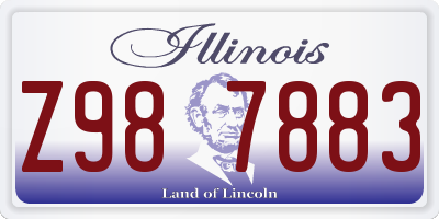 IL license plate Z987883