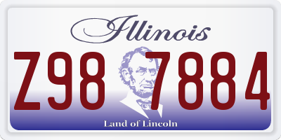 IL license plate Z987884