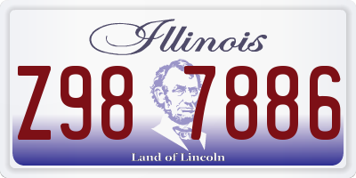 IL license plate Z987886