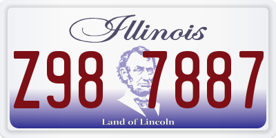 IL license plate Z987887