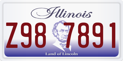 IL license plate Z987891