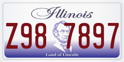 IL license plate Z987897