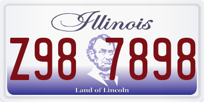 IL license plate Z987898