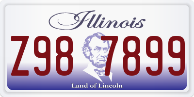 IL license plate Z987899