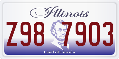 IL license plate Z987903