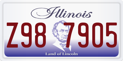 IL license plate Z987905