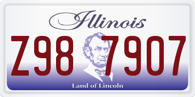 IL license plate Z987907