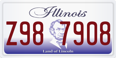 IL license plate Z987908