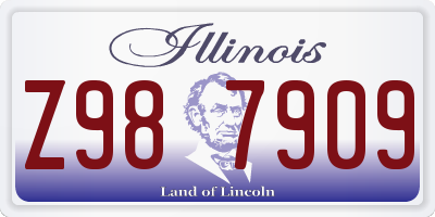 IL license plate Z987909