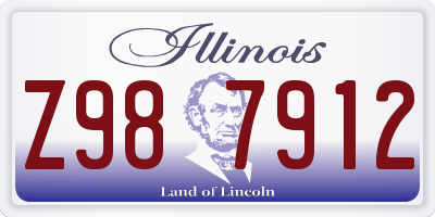 IL license plate Z987912