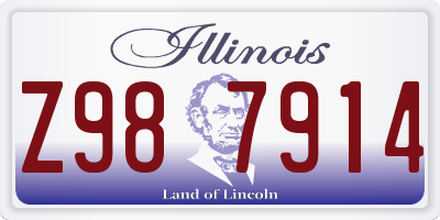 IL license plate Z987914