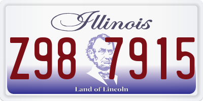 IL license plate Z987915