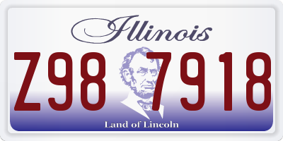 IL license plate Z987918