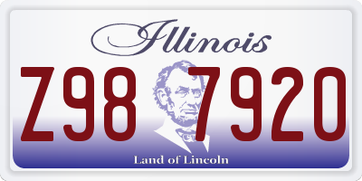 IL license plate Z987920