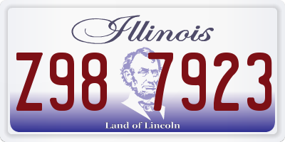 IL license plate Z987923