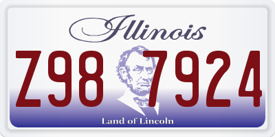 IL license plate Z987924