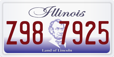 IL license plate Z987925