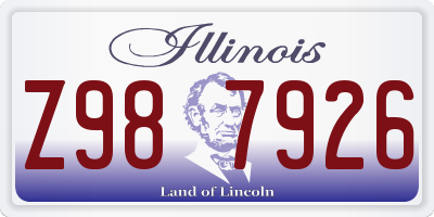 IL license plate Z987926