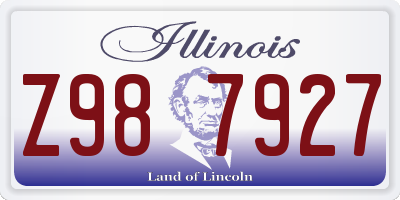 IL license plate Z987927