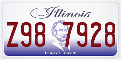 IL license plate Z987928