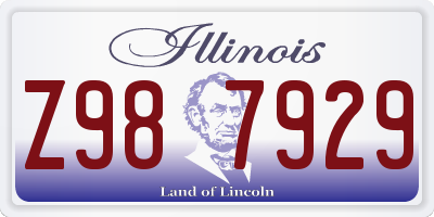 IL license plate Z987929