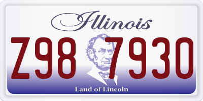 IL license plate Z987930