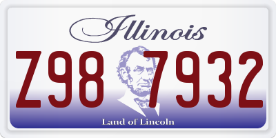 IL license plate Z987932